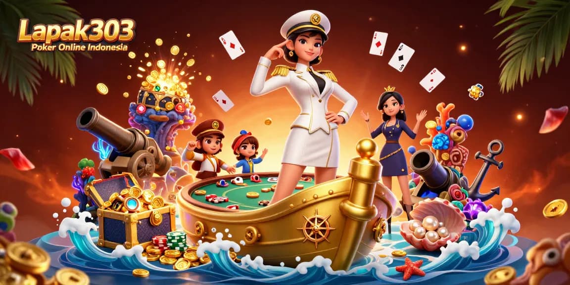 Engage in thrilling gameplay through Lapak303 Poker Online Indonesia with dynamic casino elements and vibrant visuals.