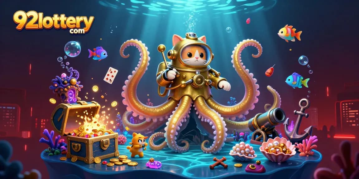 Engage with 92lottery com's captivating underwater adventure filled with gold coins and vibrant characters.