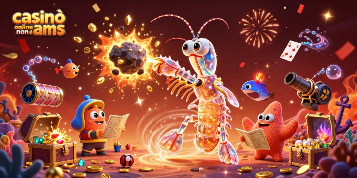 Scopri i casinò online non AAMS con un samurai galattico e slot colorate che esplodono in gemme dorate.