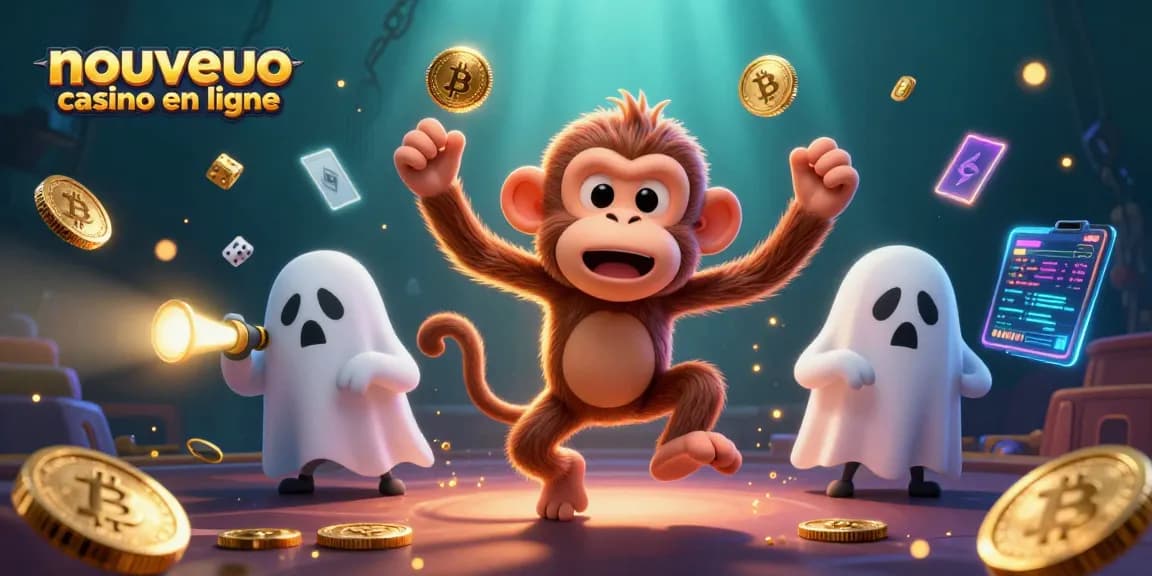 Découvrez les jeux fascinants d'un nouveau casino en ligne avec un singe poltergeist et un chiot chasseur.