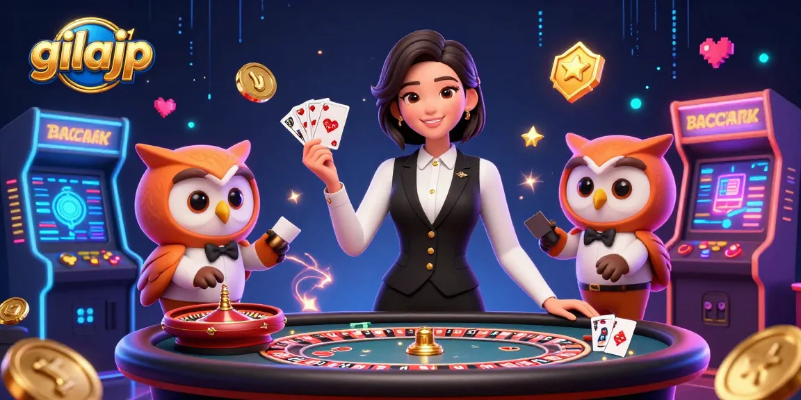 Experience the excitement of casino gaming with gilajp's vibrant dealers and interactive elements.