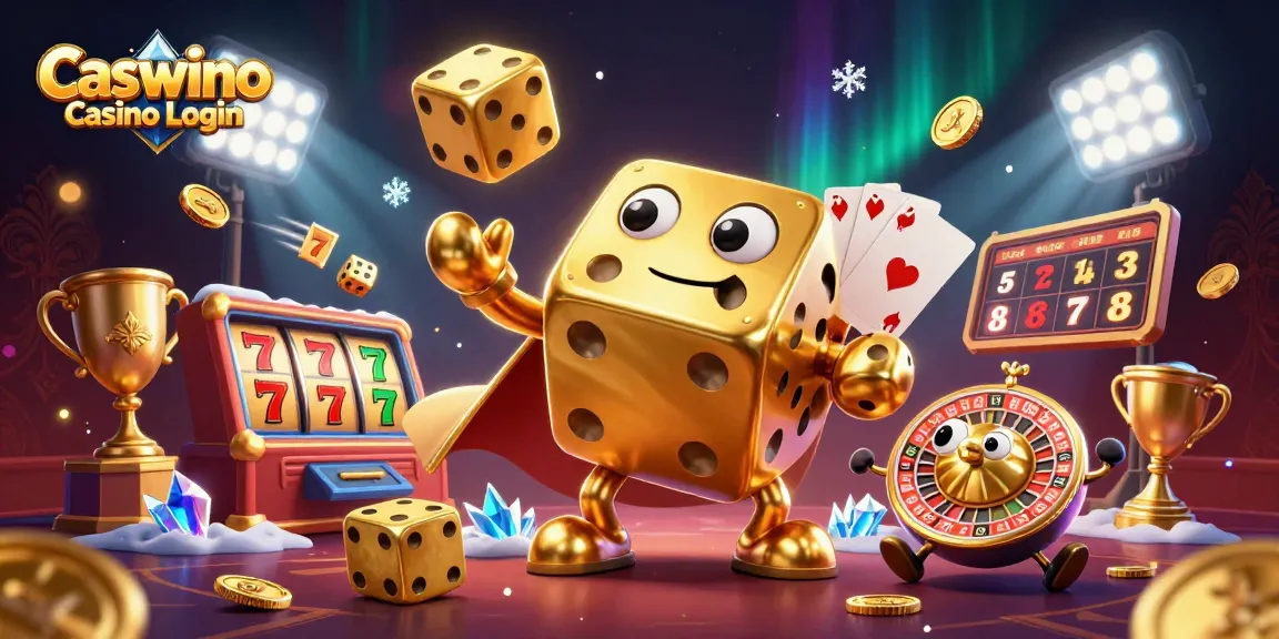 Engage in thrilling gameplay with Caswino Casino Login, featuring golden dice and jackpots.