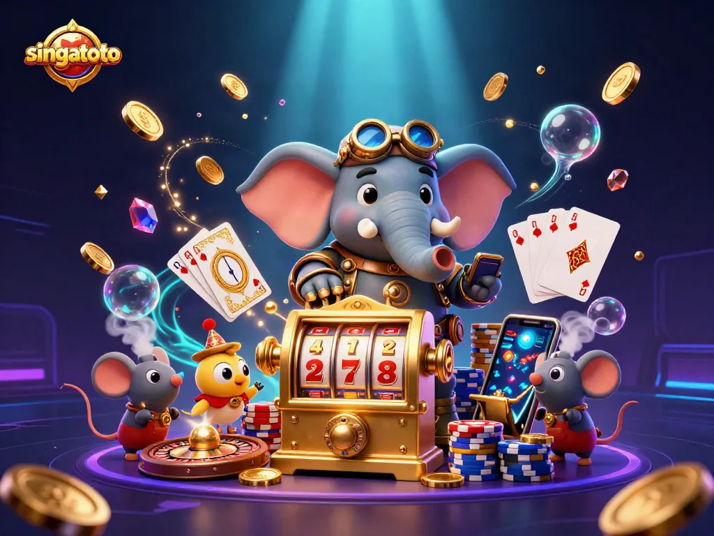 Spin big with singatoto's steampunk elephant engineer winning at the casino.