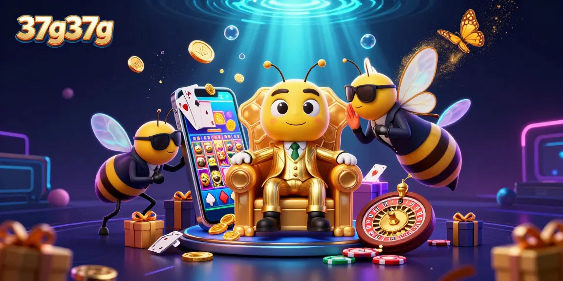 Experience vibrant fun with 37g37g’s casino games featuring a bee mob boss scene.