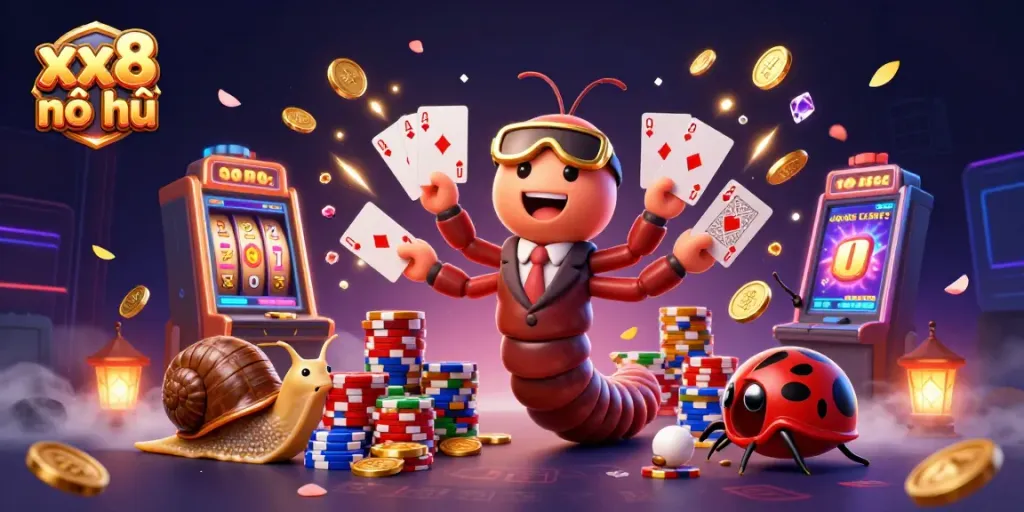 Experience thrilling wins at xx8 nổ hũ with an exciting dealer scene and vibrant slot action.