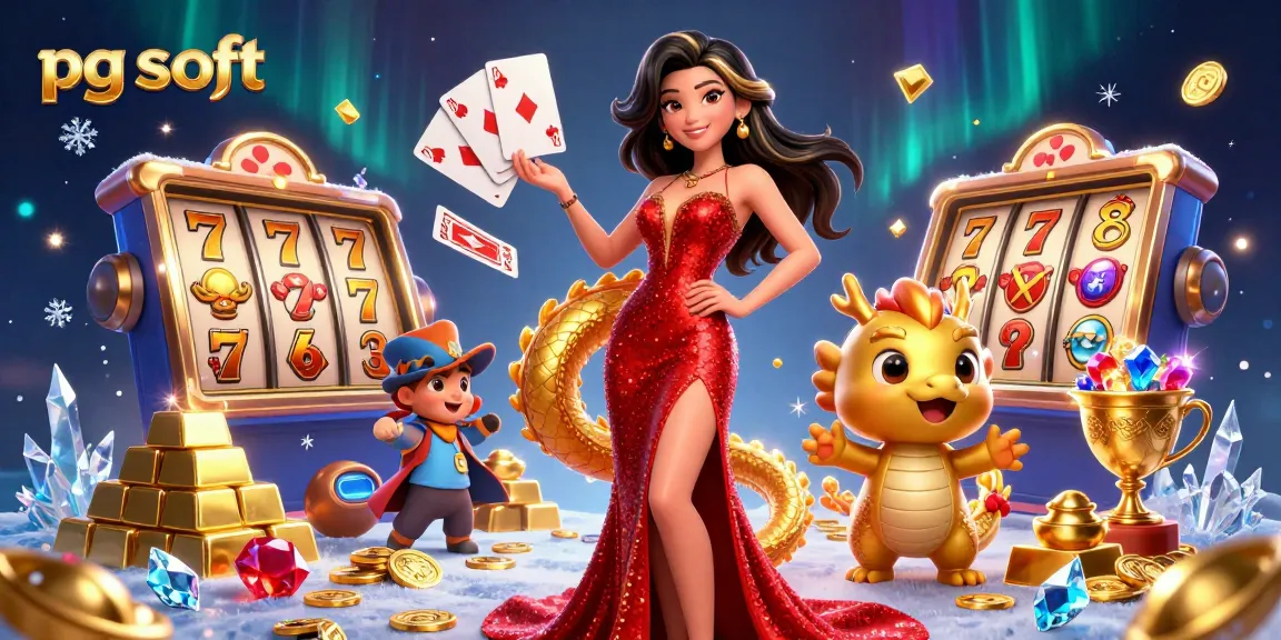 Experience the excitement of pg soft with a stunning casino scene, featuring vibrant characters and rich gaming elements.