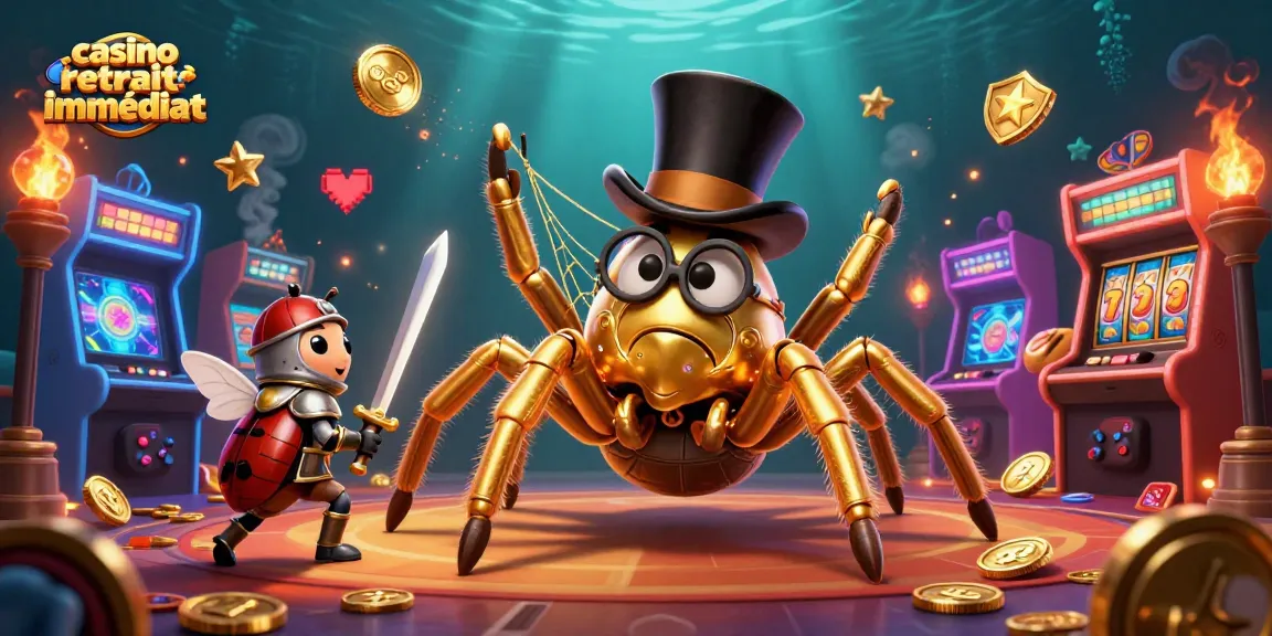 Gagnez des prix avec le casino retrait immédiat et admirez le jeu captivant de la tarentule en or.