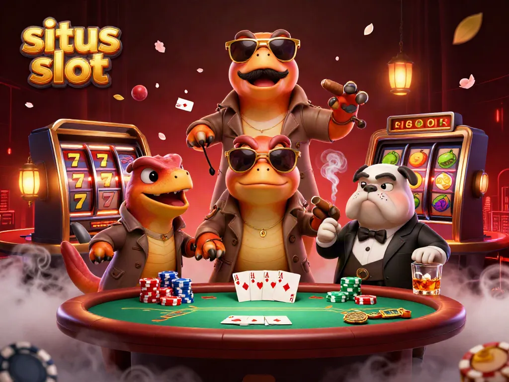 Experience the excitement of situs slot with raptors in disguise and vibrant casino elements.