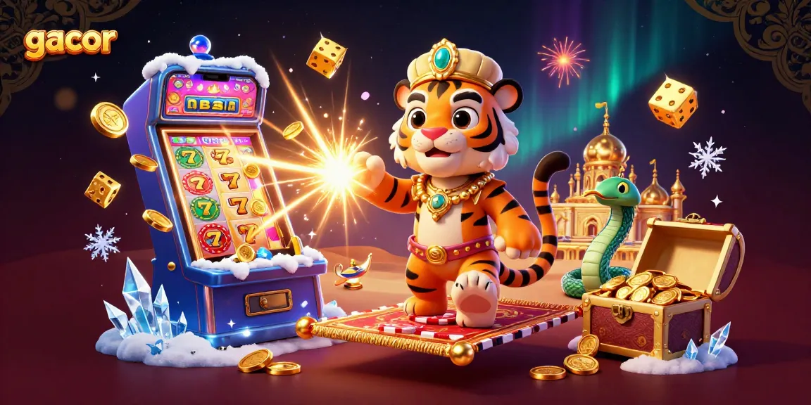 Experience the excitement of gacor slot machines with vibrant characters in a dynamic casino setting.