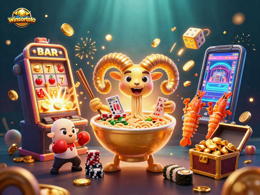 Membagikan strategi serta mempromosikan peluang menang di winsortoto dengan ilustrasi kasino penuh warna dan elemen dinamis.