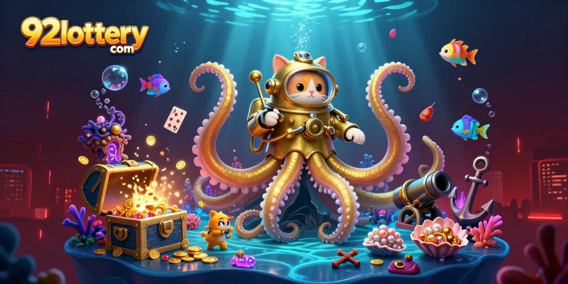 Engage with 92lottery com's captivating underwater adventure filled with gold coins and vibrant characters.
