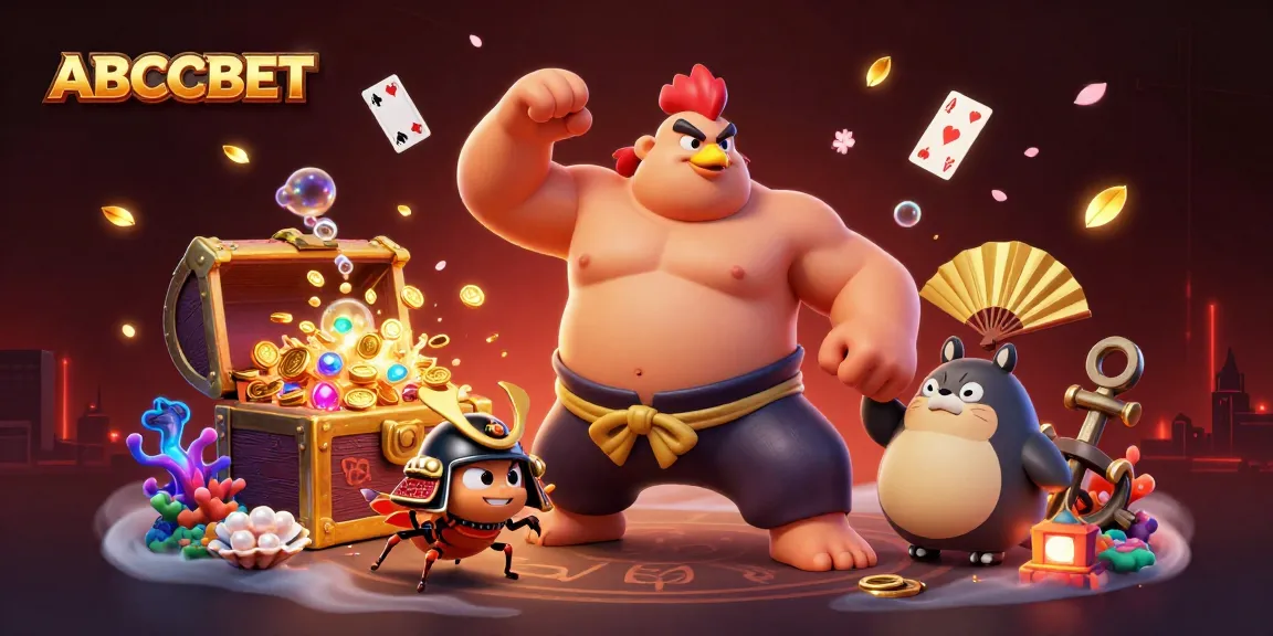 Engage with ABCBET through a thrilling 3D gambling experience featuring vibrant characters and exciting casino elements.