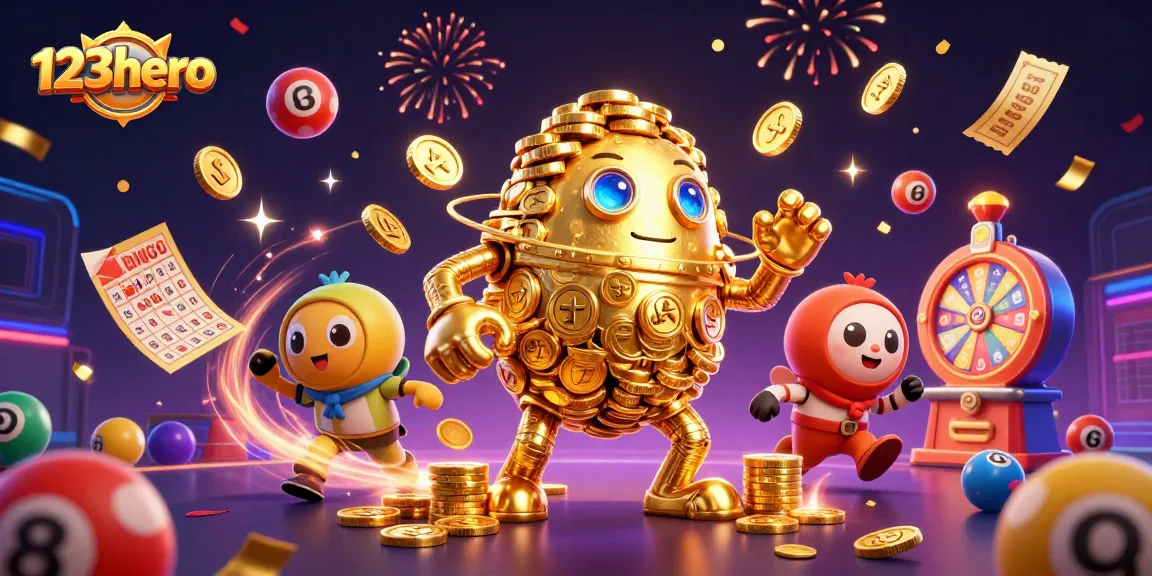 Win big with the colorful, lively 123hero lottery scene full of festive elements and energy.