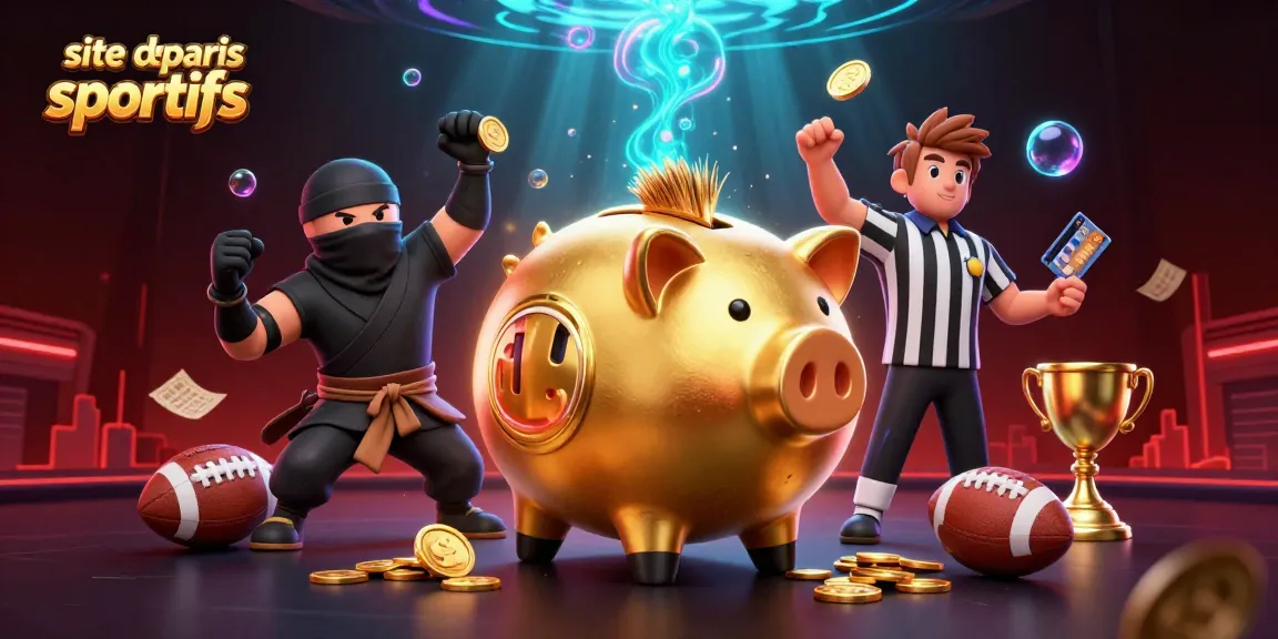 Actions palpitantes sur un site de paris sportifs, avec des personnages animés et des éléments de jeu.