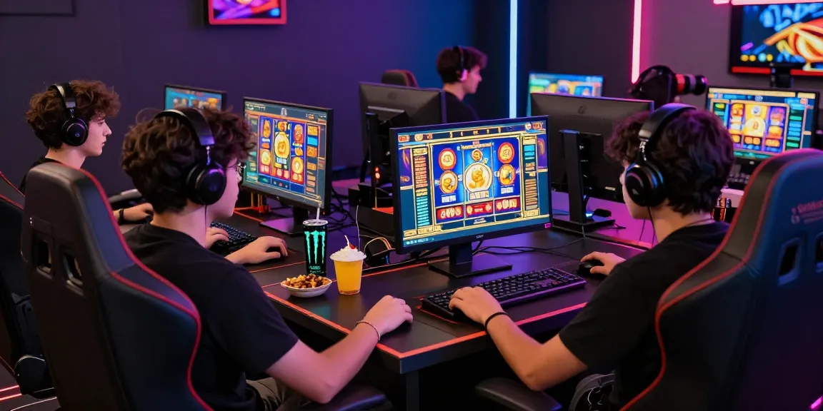 Engaged players learning cara daftar wd138 at a vibrant online gaming tournament, showcasing excitement and technology.