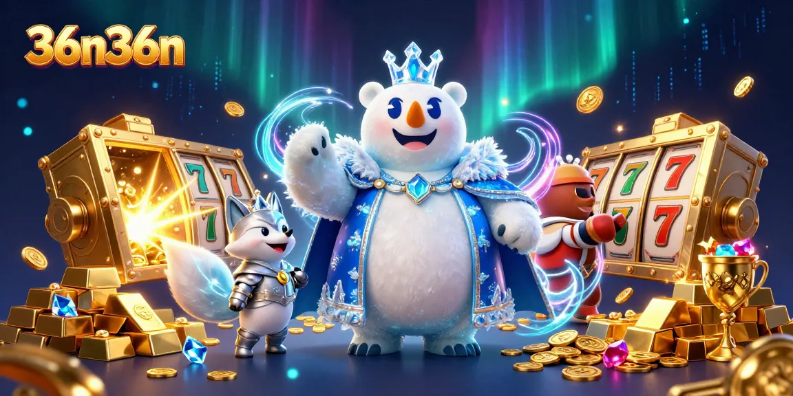 Experience excitement with 36n36n as polar bear royalty meets jackpot thrills.