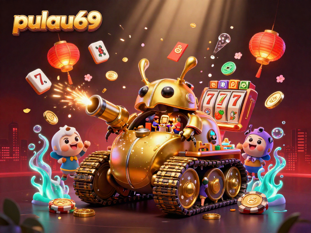 Experience excitement with pulau69's 3D casino beetle tank showcasing vibrant slot games!