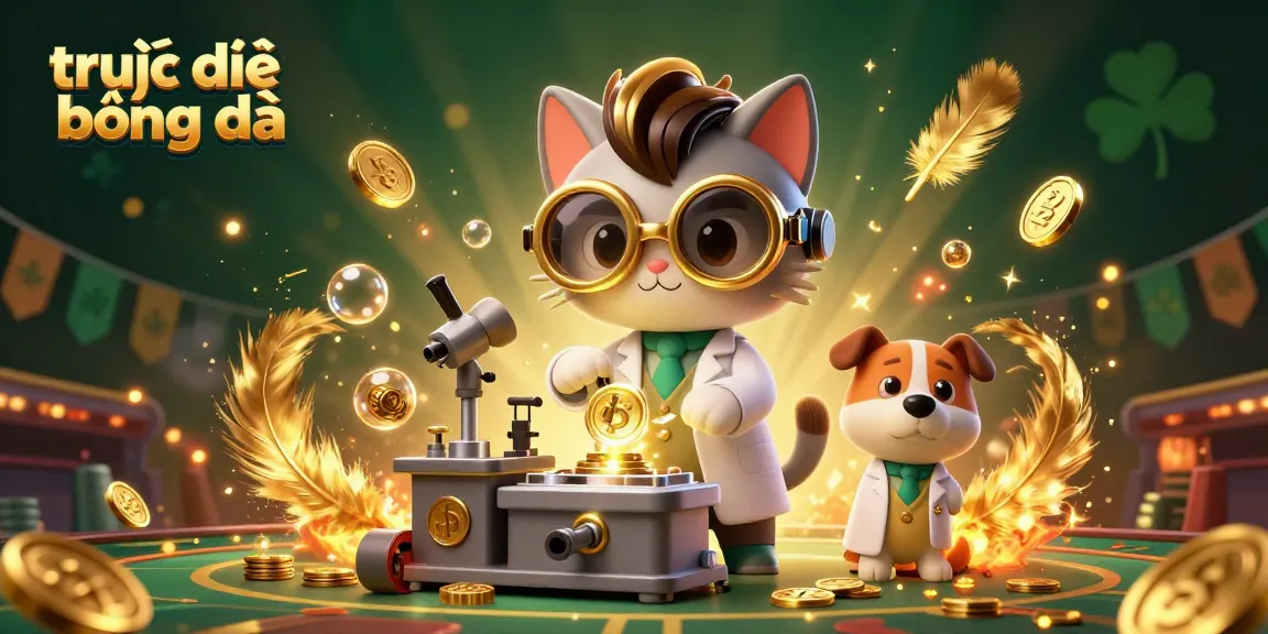 Experience trực tiếp bóng đá in thrilling sports betting atmosphere with vibrant, dynamic 3D illustration.