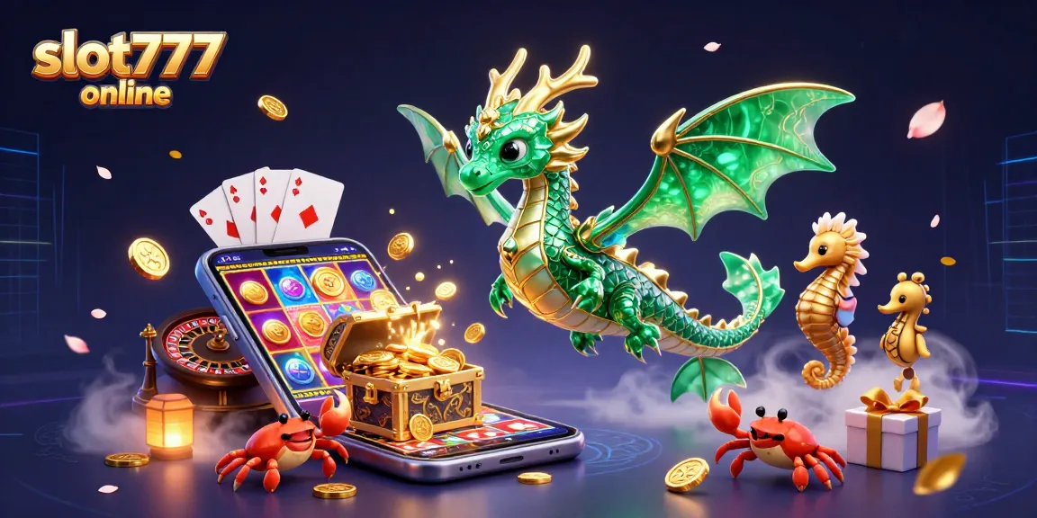 Experience thrilling adventures with slot777 online, featuring vibrant slot reels and emerald treasures.
