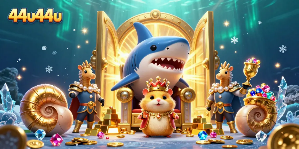 Conquiste riquezas no 44u44u com o rei hamster dourado e sua guarda submarina.