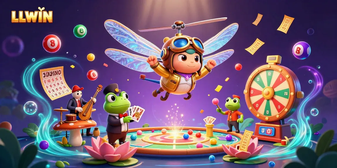 Engage in thrilling gameplay at LLWIN with vibrant casino action, colorful lottery balls, and dynamic gaming elements.