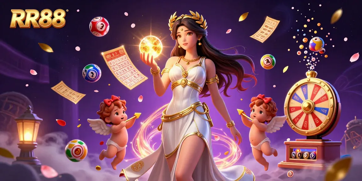Experience the thrill of RR88 with dynamic casino elements and captivating characters in a vibrant scene.