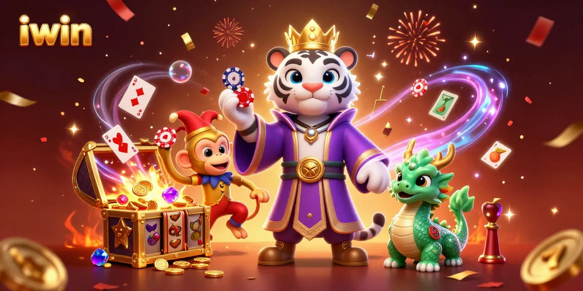 Join the exciting world of iwin with vibrant characters and casino elements bringing gaming to life.