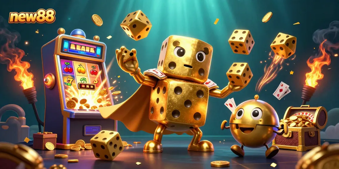 Engage with new88's vibrant online casino scene featuring dynamic characters and exciting gaming elements.