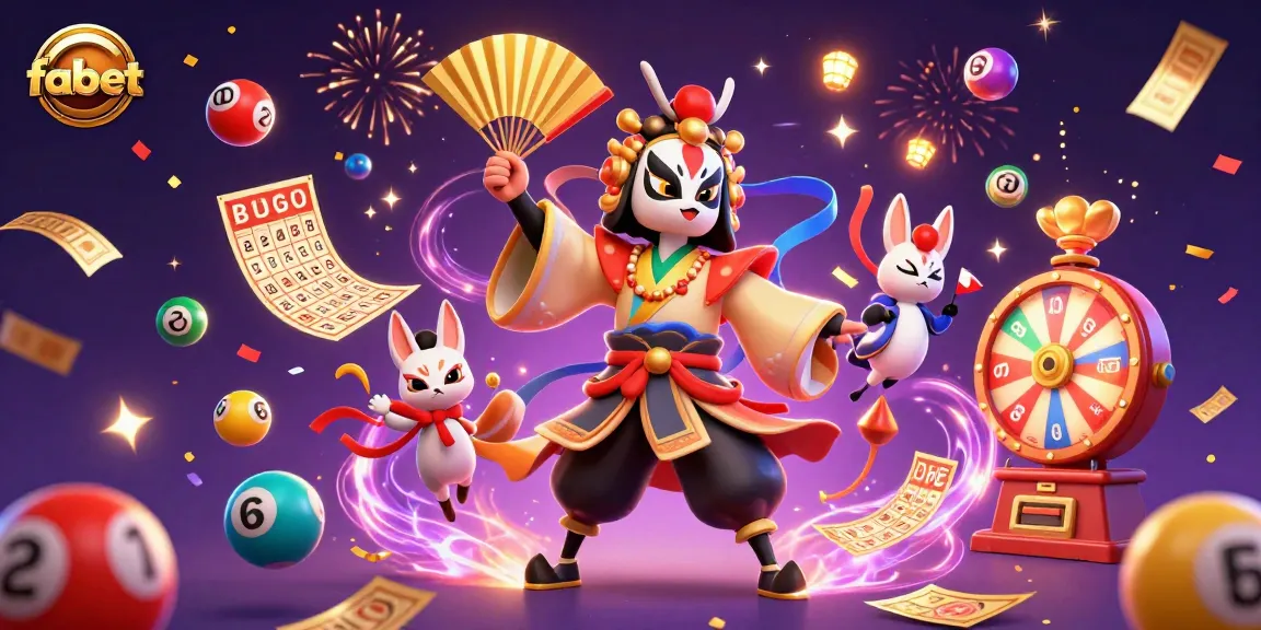 Win big with fabet as the kabuki warrior and kitsune celebrate a vibrant lottery scene.
