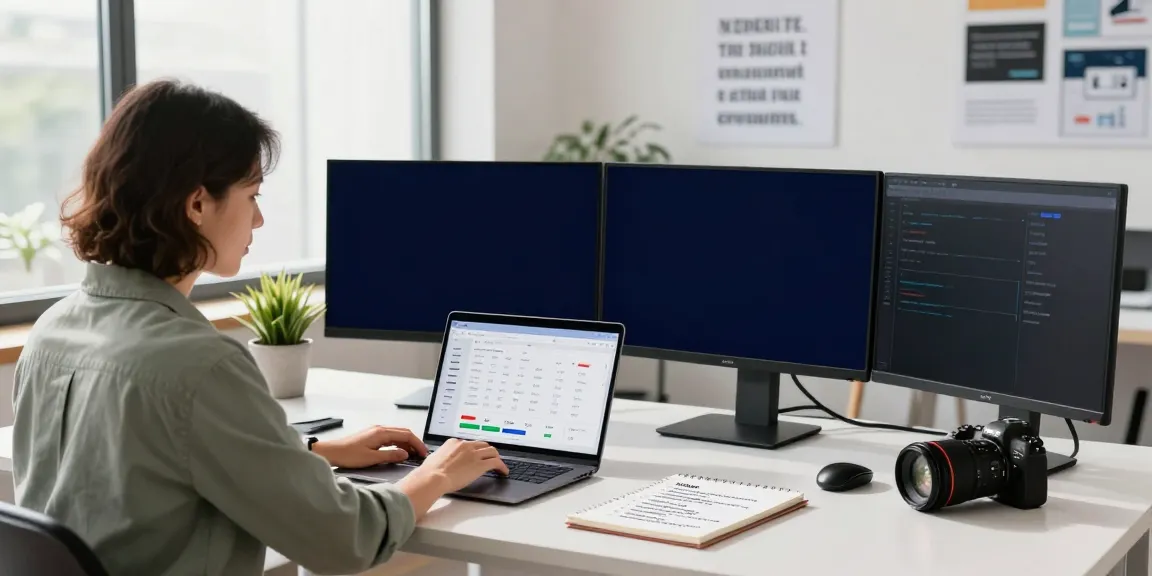 Digital marketer analyzing instant indexing strategies in a modern workspace.