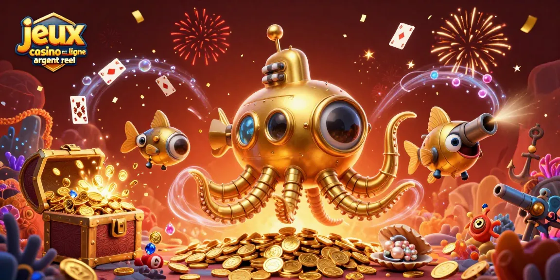 Jouez à jeux casino en ligne argent réel en découvrant le kraken doré et ses trésors sous-marins.