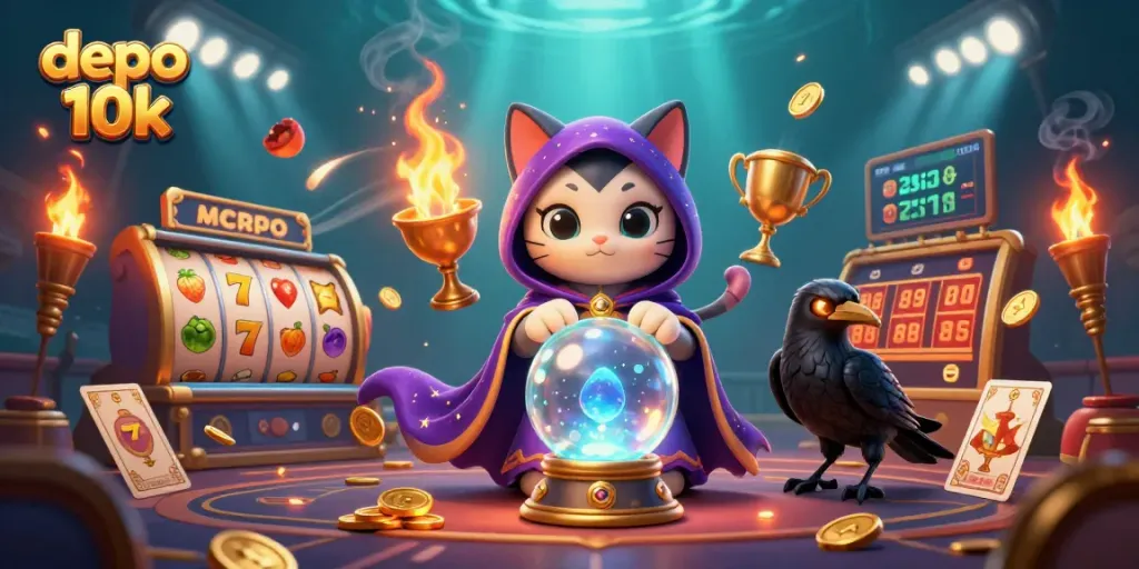 Spin and win at depo 10k with exciting slot reels and vibrant casino elements