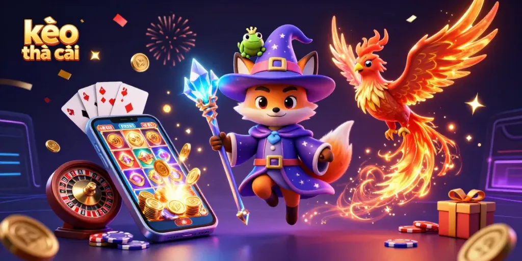 Enhance your kèo nhà cái strategy with vibrant 3D casino action showcasing magical elements.