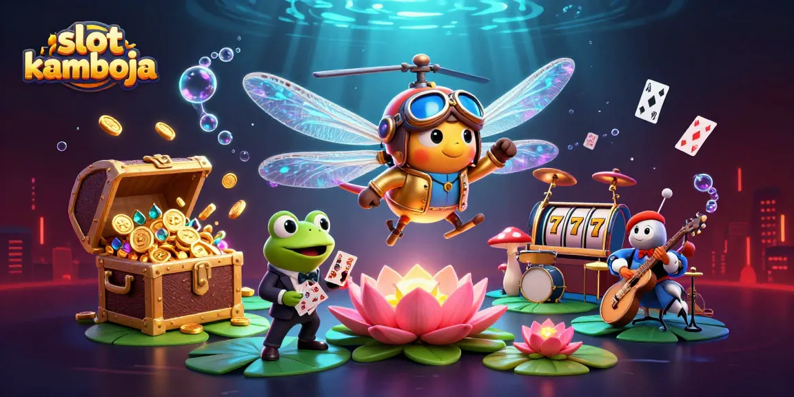 Engage with exciting slot kamboja gameplay, featuring vibrant dragonfly pilots and thrilling casino action.