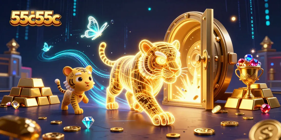 Assista o 55c55c enquanto o tigre dourado ilumina o cassino digital com tesouros e jogos vibrantes.