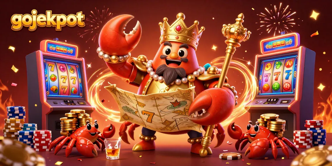 Experience thrilling gojekpot gaming with our vibrant illustration showcasing slot machines, rich colors, and engaging characters.