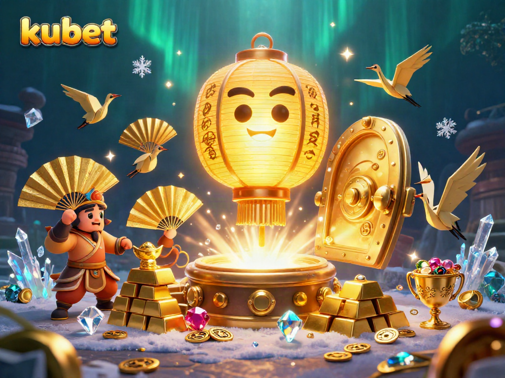 Engage in exhilarating kubet experiences as a glowing lantern spirit guides you through vibrant casino treasures.