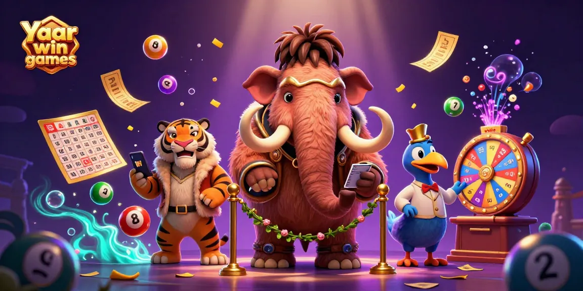 Enjoy thrilling Yaar win games with a vibrant casino scene featuring animated characters and dynamic elements.