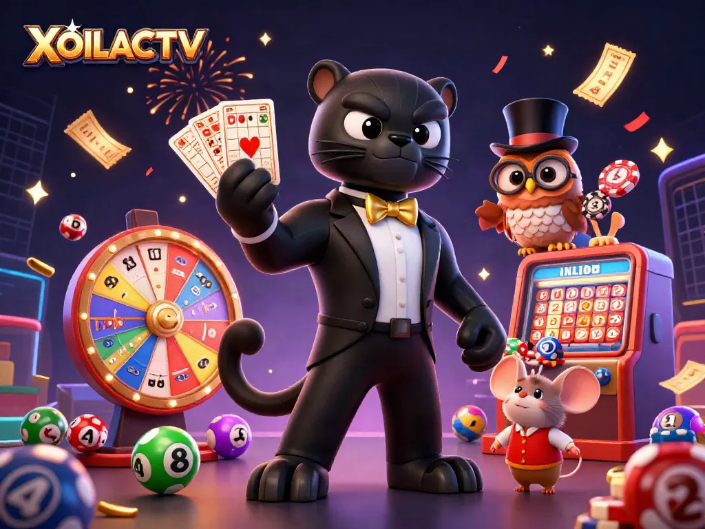 Experience thrilling gameplay with XOILACTV through vibrant and colorful gaming elements.