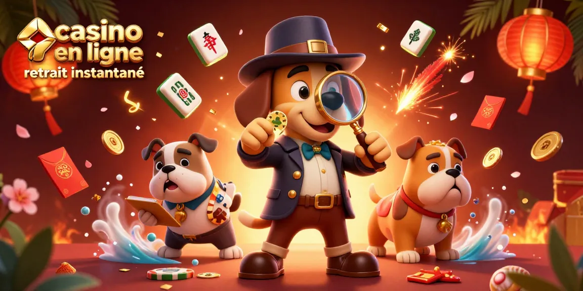 Optimisez vos gains avec le casino en ligne retrait instantané en 2026, illustré par un détective et son compagnon.