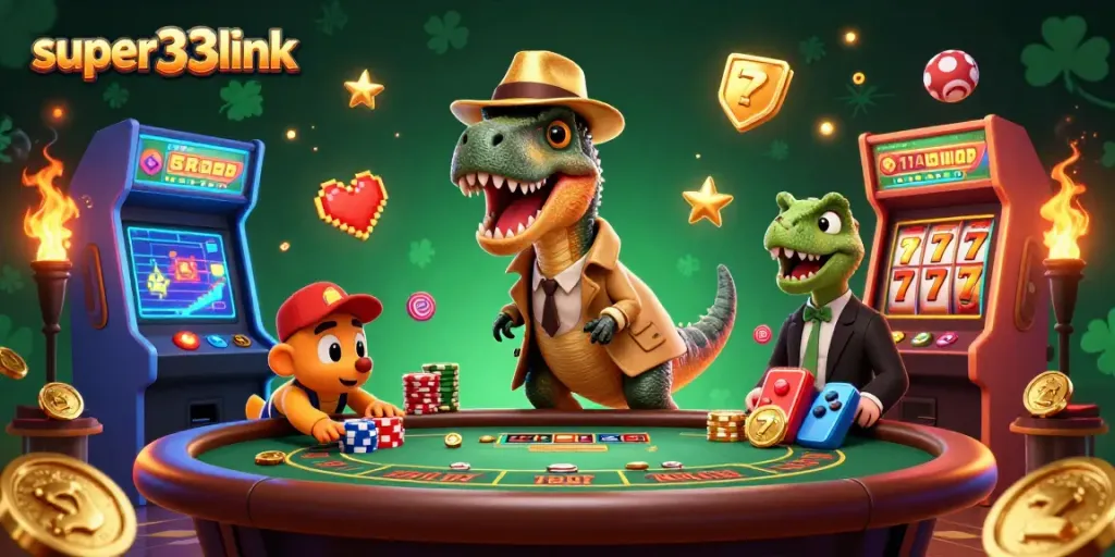 Experience thrilling gameplay at super33link with a card-counting velociraptor at a blackjack game.