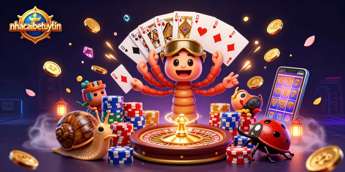 Engage with the vibrant atmosphere of nhacaibetuytin's casino experience featuring charming characters and dynamic game elements.