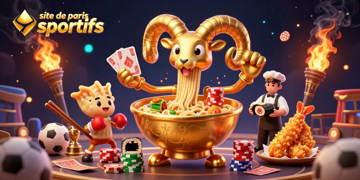 Pariez sur le site de paris sportifs avec une illustration dynamique et colorée de personnages de casino animés.