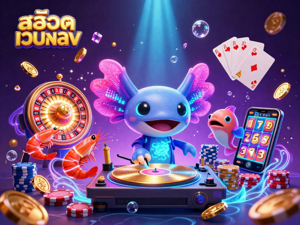 Experience the excitement of สล็อตเว็บตรง with vibrant casino elements and dynamic characters.
