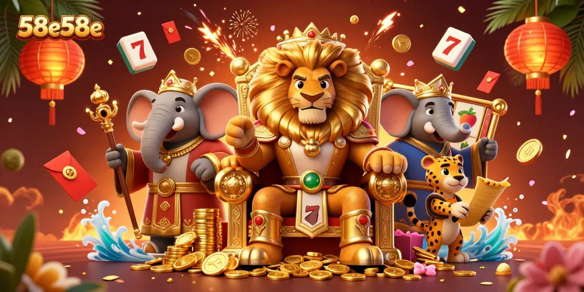 Join the lion king and his advisors for a thrilling session at 58e58e casino.