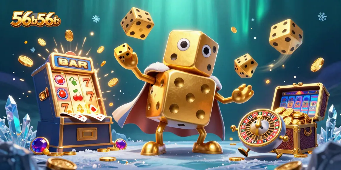 56b56b lança dados dourados em meio a um jackpot explosivo de cassino.