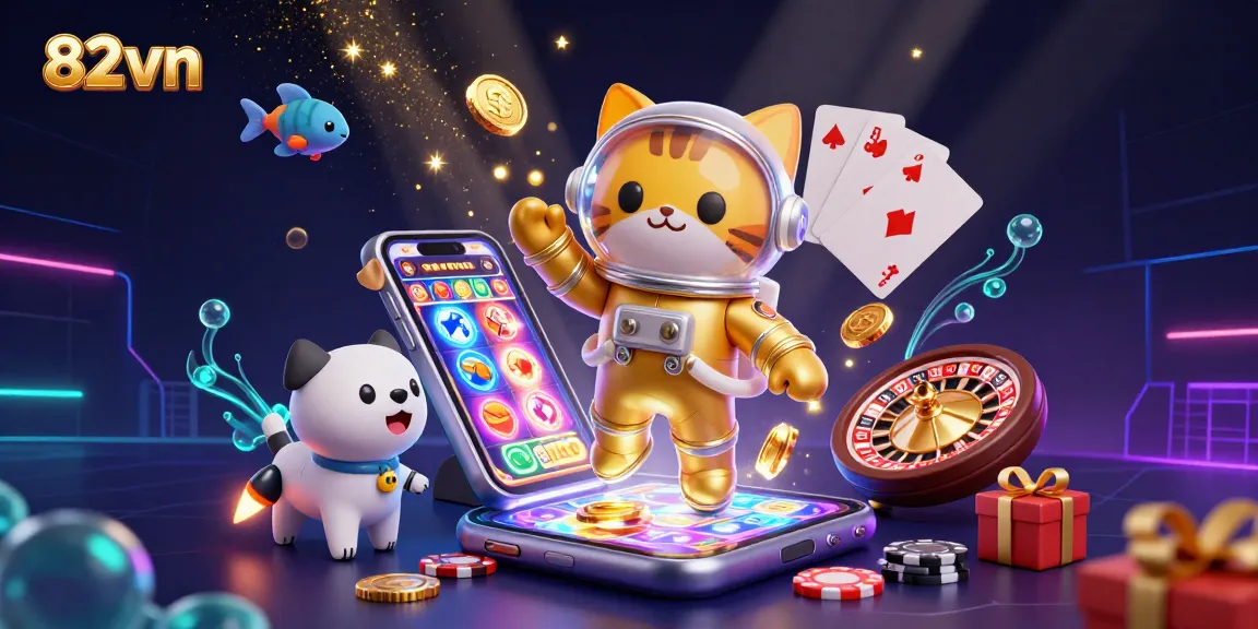 Spin and win with 82vn's immersive gaming experience featuring vibrant slot games and dynamic characters.