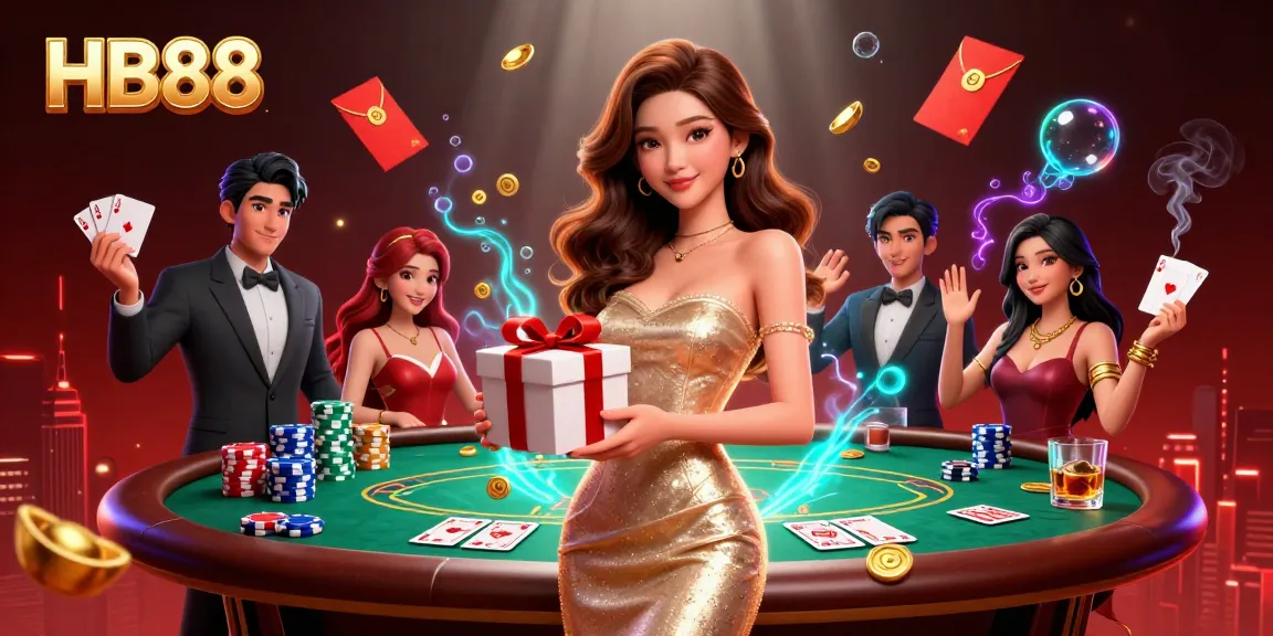 Experience exciting gaming at HB88 with a festive Lunar New Year scene featuring a welcoming character.
