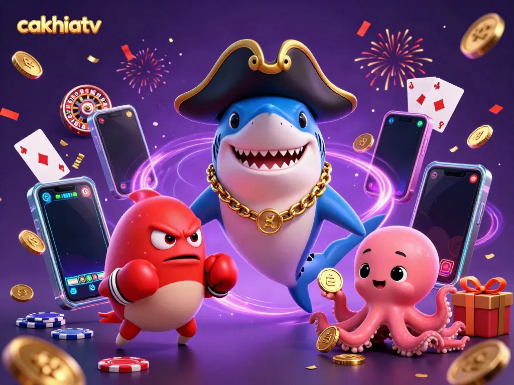 Experience exciting gambling moments with cakhiatv featuring vibrant characters and dynamic gaming elements.