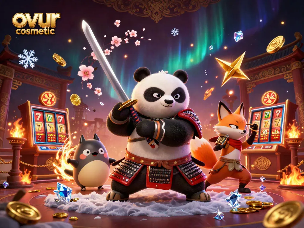 Experience thrilling gameplay with ovur cosmetic in an action-packed casino scene featuring vibrant characters.